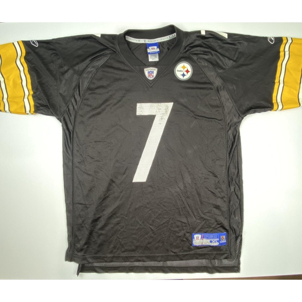 Pittsburgh Steelers Jersey Mens XL Black NFL Football Roethlisberger 7 Reebok
